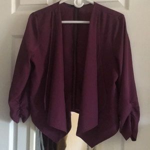 Purple Maurice’s silk cardigan